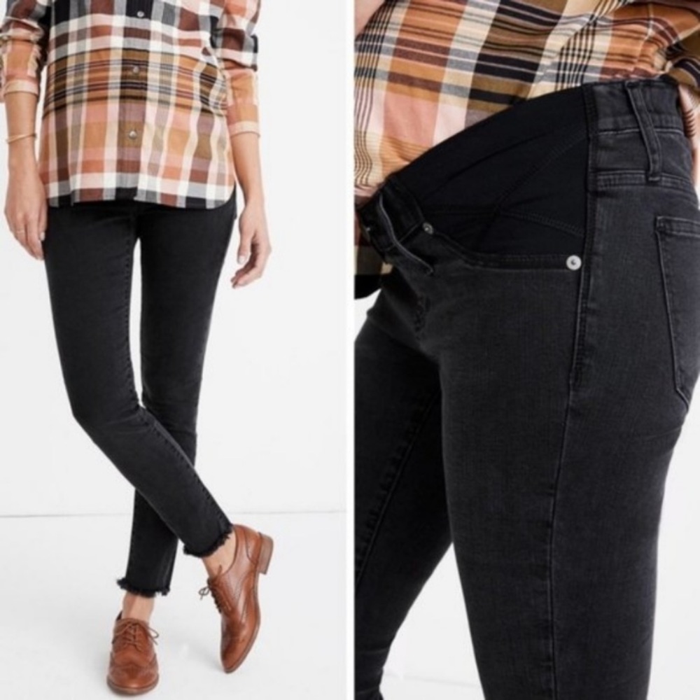 Madewell Maternity Skinny black jeans New with Tag size 29 side panel